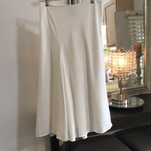 White House Black Market Asymmetrical Skirt in White